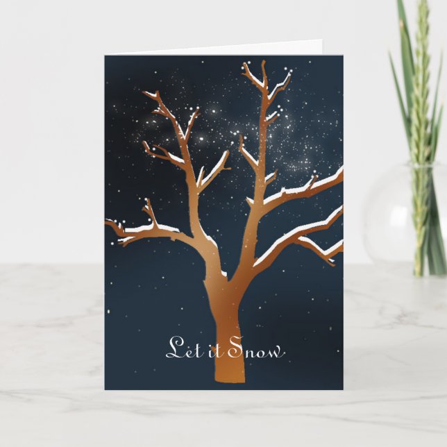 Carte Marine et Gold Holiday SnowTree (Devant)