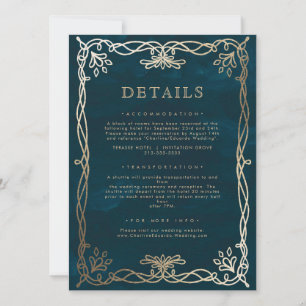 Carte Marine Medieval Gold Ivy Mariage Détails