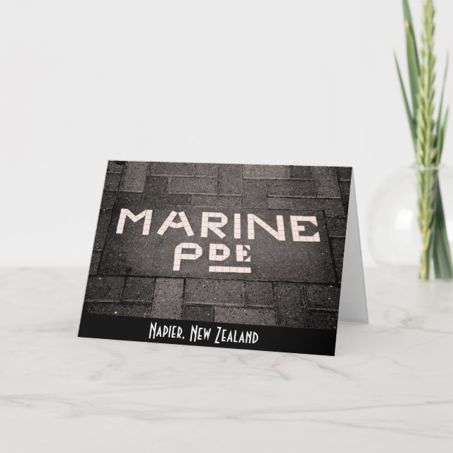 Carte Marine Parade, Napier, Nouvelle-Zélande (Devant)