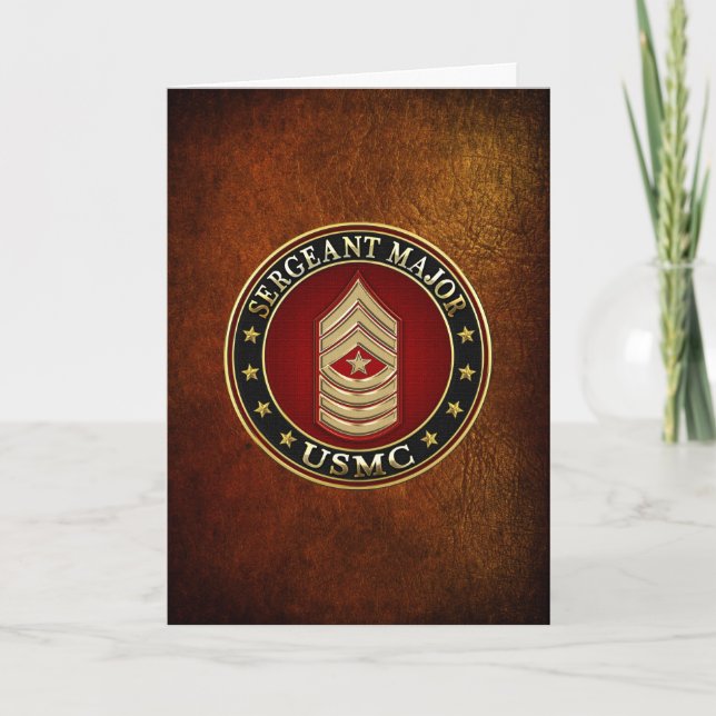 Carte Marines des États-Unis : Sergent-major (SgtMaj de  (Devant)