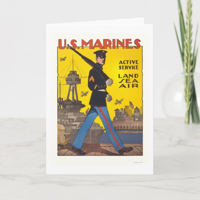 Carte Marines - service actif - terre, mer, air (Devant)