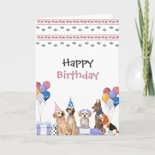 Carte Marionnettes fête d'anniversaire