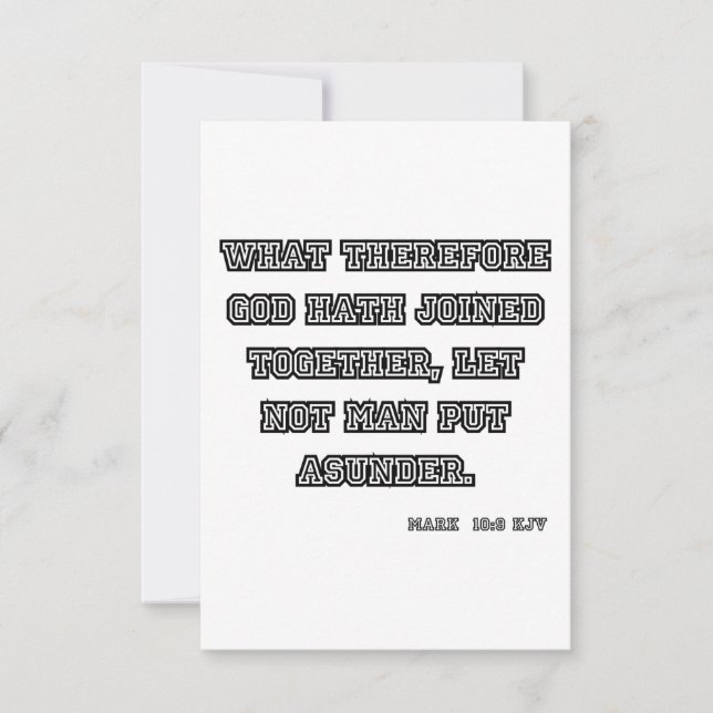 Carte Mark 10:9 KJV Bible Scripture Salutation (Devant)