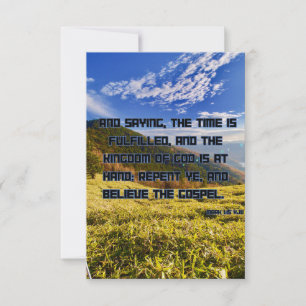Carte Mark 1:15 KJV Bible Scripture Pic Greeting