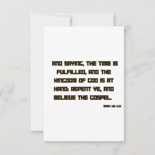 Carte Mark 1:15 KJV Bible Scripture Salutation