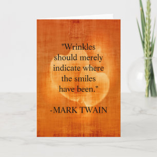 Carte Mark Twain Citation Anniversaire Avec Coeurs