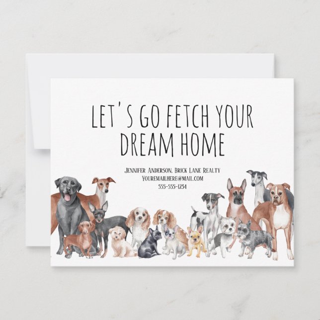 Carte Marketing Amoureux des chiens de l'agriculture (Devant)
