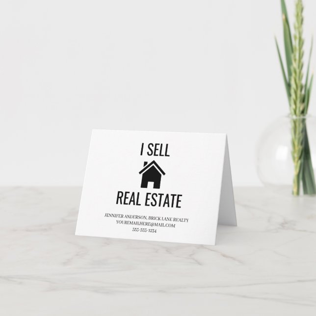 Carte Marketing Immobilier Je Vends des Biens Immobilier (Devant)
