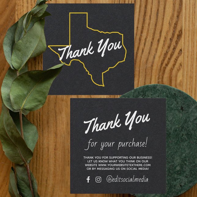 Carte marketing noire de satisfaction client Texas (Créateur téléchargé)