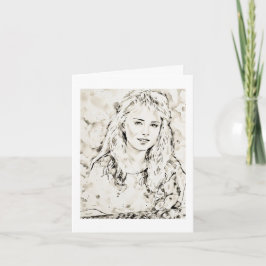 Carte Marla Kay Mangan Croquis informatique Lavis à l'en