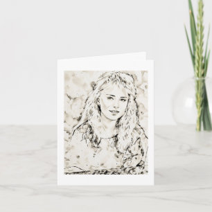 Carte Marla Kay Mangan Croquis informatique Lavis à l'en