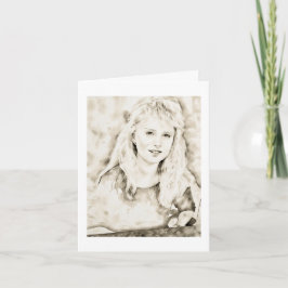 Carte Marla Kay Mangan en lavis d'encre informatique