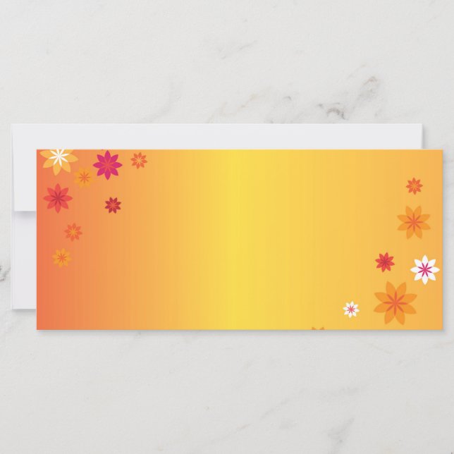Carte Marque de livre de fleurs orange (Devant)