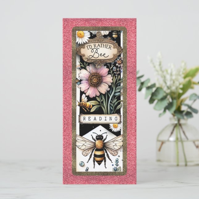 Carte Marqueur d'abeille mignonne (Debout devant)