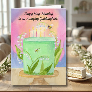 Carte Marraine Joyeux Anniversaire Lily de Valley