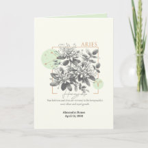 Mars à avril Fleur de naissance Personnalisé Anniv
