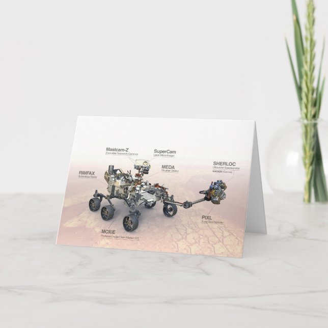 Carte Mars La Persévérance Rover Avec Instruments (Devant)