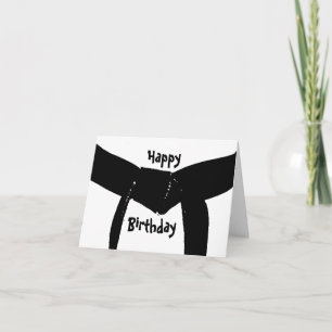 Carte Martial Arts Black Belt Anniversaire