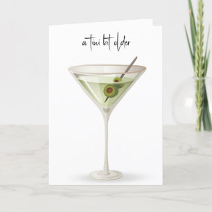 Carte Martini Anniversaire Sur Blanc