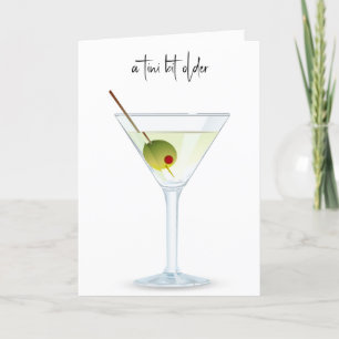Carte Martini Anniversaire Sur Blanc