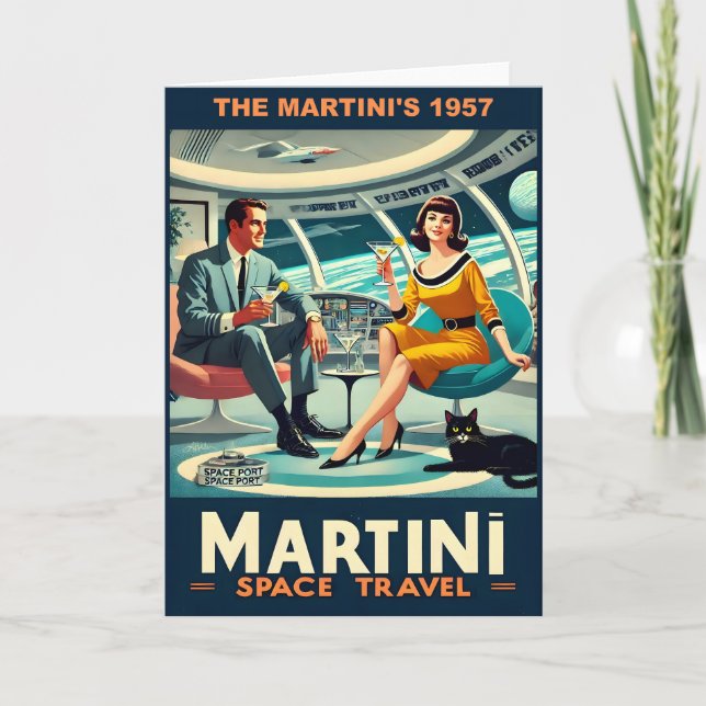 Carte Martini Space Travel Affiches Le Martini 1957 (Devant)