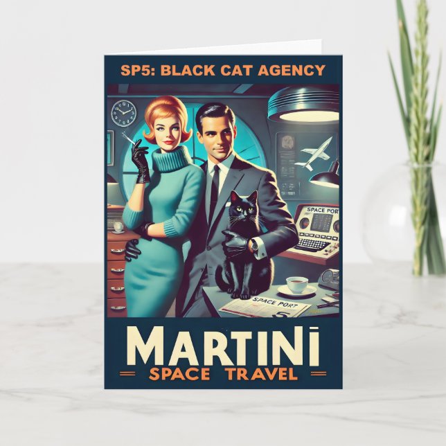 Carte Martini Space Travel Poster SP5 : Agence de Chat N (Devant)
