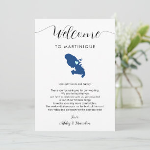Carte Martinique Mariage Bienvenue Itinéraire & Le