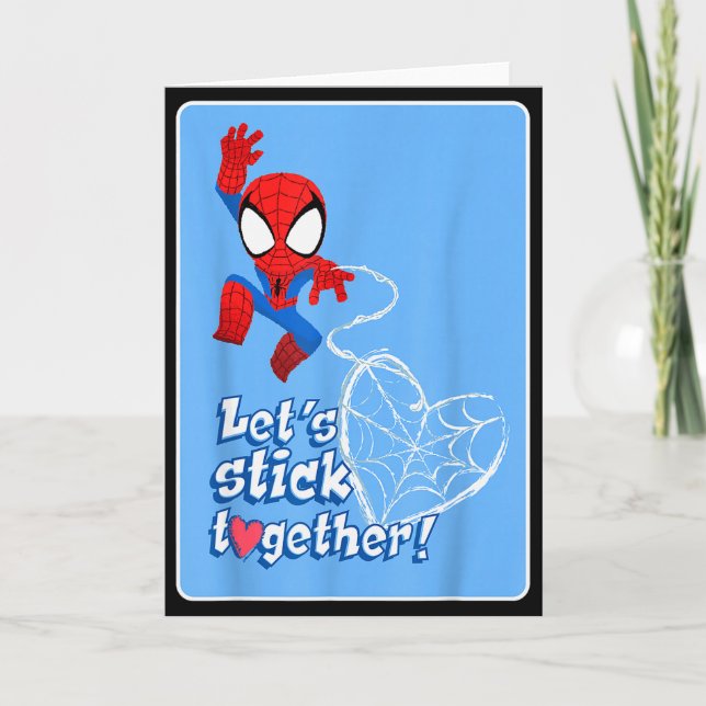 Carte Marvel Spider-man Restons Ensemble Saint-Valentin  (Devant)