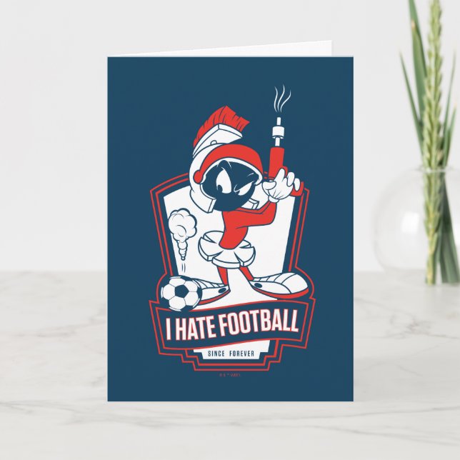 Carte MARVIN LE MARTIEN ™ « Je déteste le football » Gra (Devant)