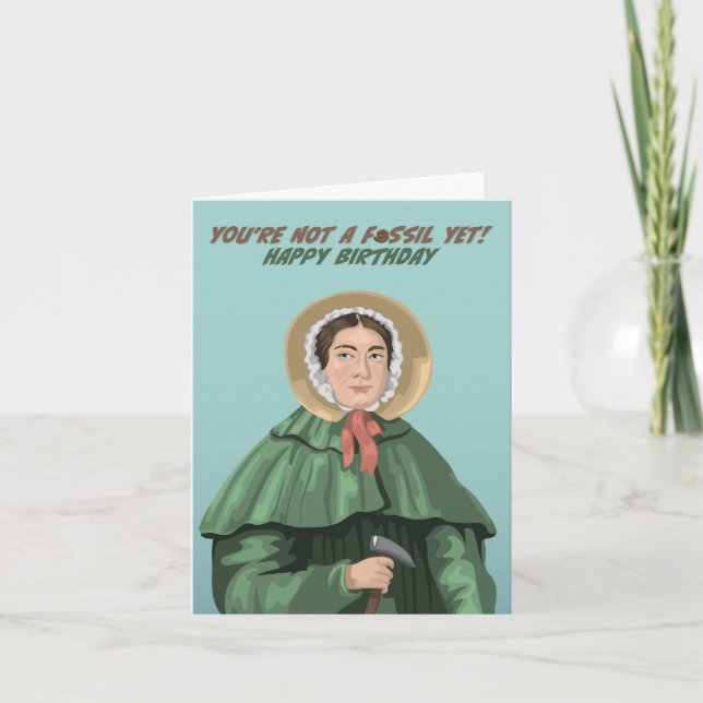 Carte Mary Anning Vous n'êtes pas un oiseau fossile (Devant)