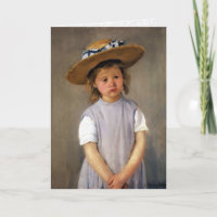 Mary Cassatt "enfant dans un chapeau de paille "