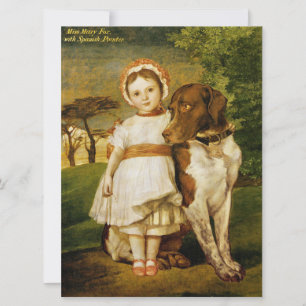 Carte Mary Fox Avec Son Chien Pointeur Espagnol (G.F. Wa