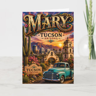 Carte Mary Tucson Arizona Personnalisé Sud-Ouest