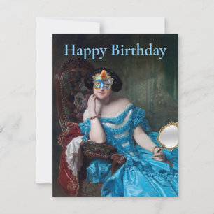 Carte Mascarade très chic Joyeux anniversaire