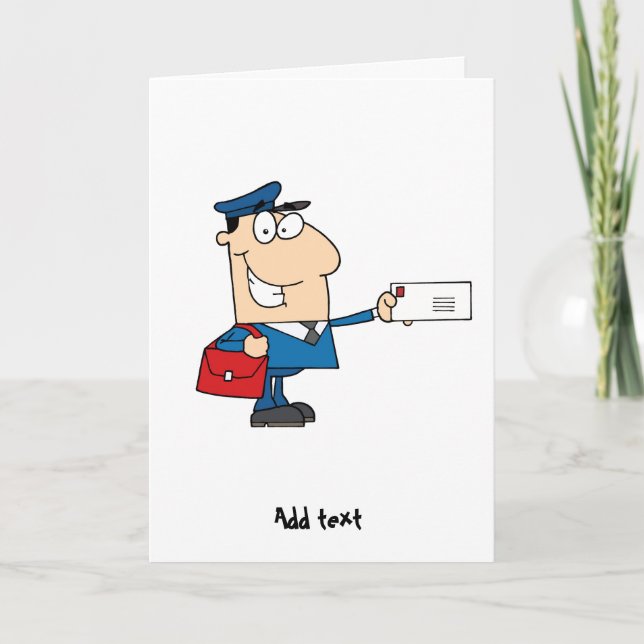 Carte Mascotte de postiers de travailleurs postaux perso (Devant)