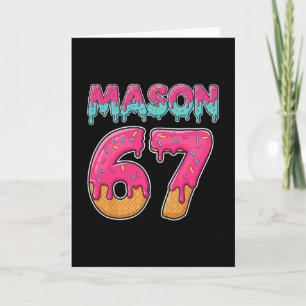 Carte Mason 67 Glace Drôle Six Sept Mème Hommes Femmes 