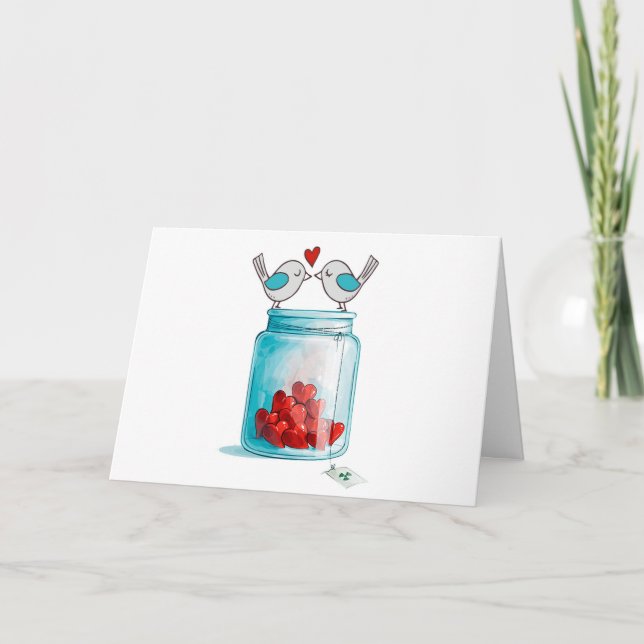 Carte Mason Jar de l'amour (Devant)