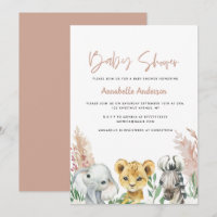Masque de vidange animal mignon baby shower