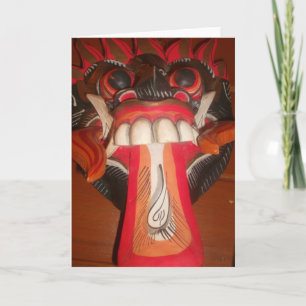 Carte Masque d'Halloween pour langue bizarre