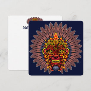 Carte Masque rituel du roi guerrier tribal