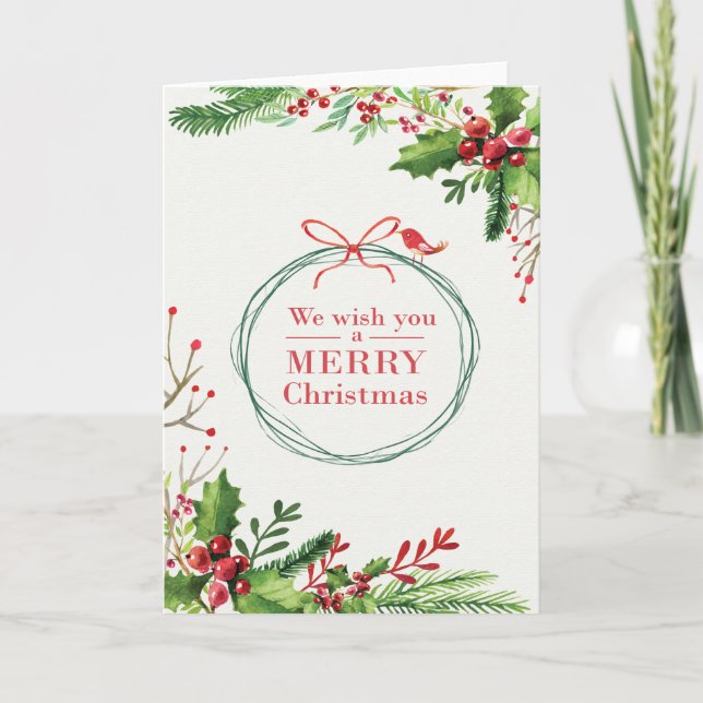 Carte masquez "nous vous souhaitent Joyeux Noël" (Devant)