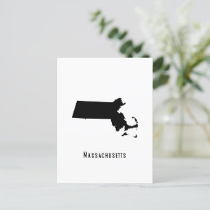 Carte Massachusetts - Noir et Blanc Moderne
