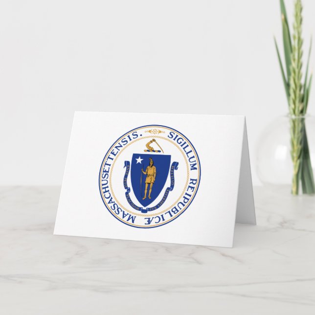 Carte Massachusite Seal, Seal of Massachusetts (Devant)