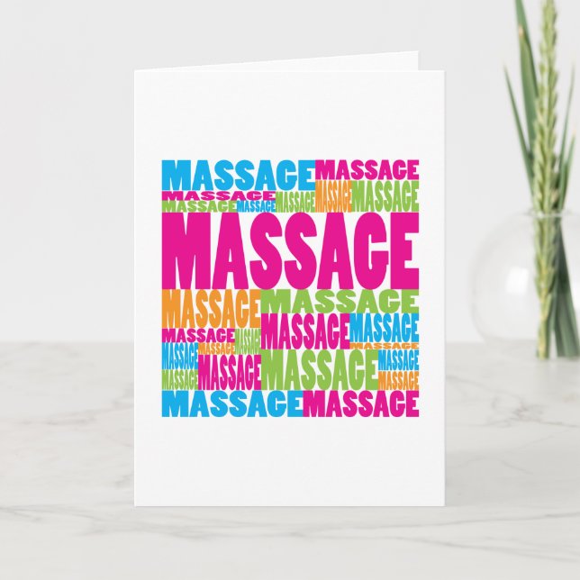 Carte Massage coloré (Devant)