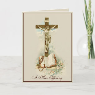 Carte Masse religieuse catholique traditionnelle offrant