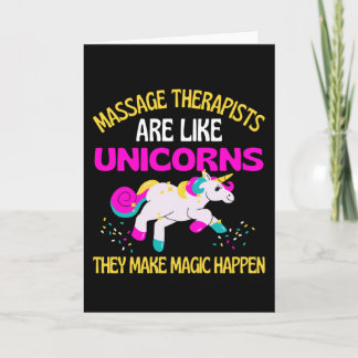 Carte Massothérapeute Unicorn, Physio de licorne magique