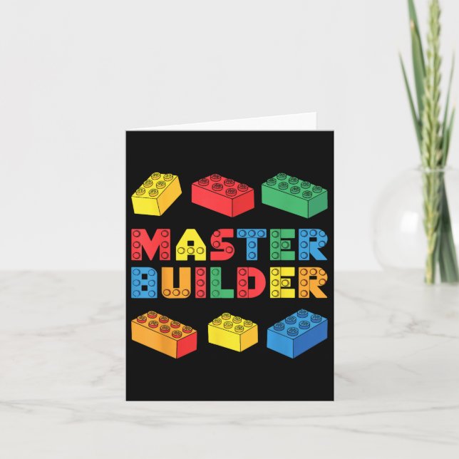 Carte Master Builder Chemise Briques Blocs Enfants adult (Devant)