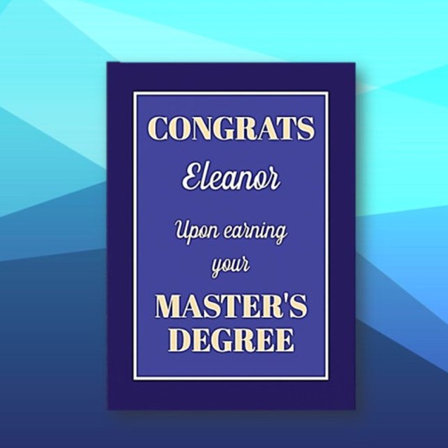 Carte Master's Degree ! Diplôme personnalisé (Créateur téléchargé)