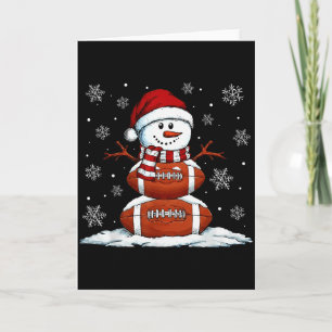 Carte Match de football américain de Noël Jour de Santa 