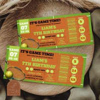 Match de Tennis Jeu Anniversaire TIcket